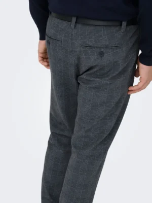 παντελόνι chino καρό 22019887 Dress Blue (4)