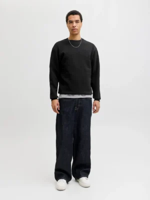 φούτερ με λαιμόκοψη 12249341 Black (2)