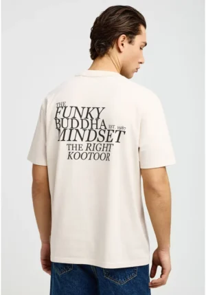 Ανδρικό relaxed βαμβακερό t shirt με τύπωμα στην πλάτη FBM013 014 04 Cloud Cream (2)