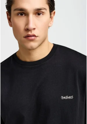 Essential t shirt με λαιμόκοψη FBM013 001 04 Black (4)