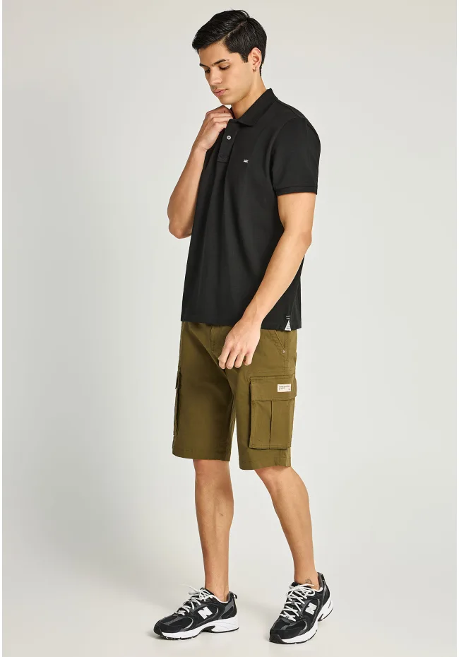 μπλούζα polo από βαμβάκι πικέ FBM013 001 11 Black (2)