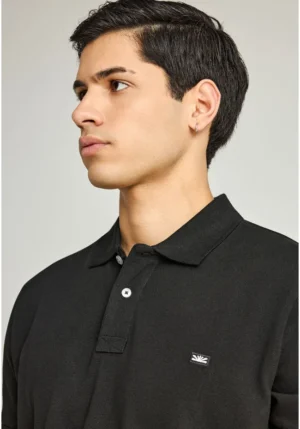 μπλούζα polo από βαμβάκι πικέ FBM013 001 11 Black (4)