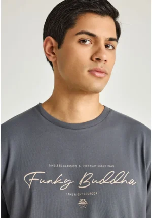 T shirt με λογότυπο FBM013 022 04 D.K Grey