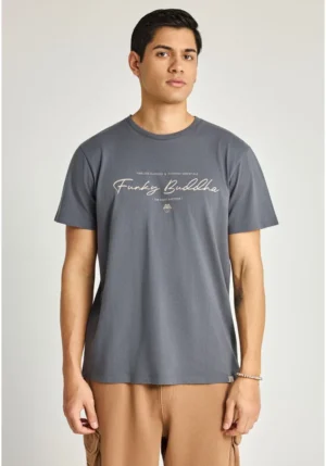 T shirt με λογότυπο FBM013 022 04 D.K Grey (4)