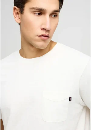 T shirt με τσέπη στο στήθος FBM013 005 04 Off White (4)