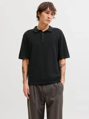 t shirt polo πλεκτό 12268281 Black
