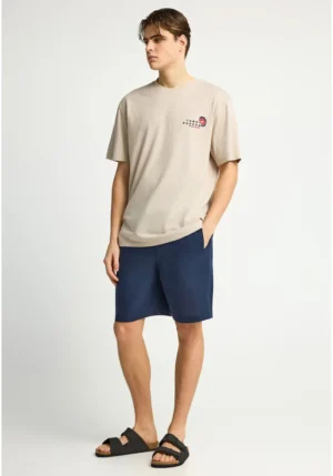 Ανδρική λινή chino βερμούδα FBM013 009 03 Navy (4)
