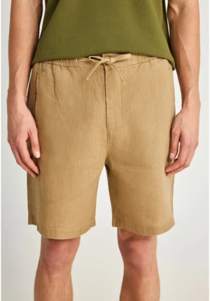 Ανδρική λινή chino βερμούδα FBM013 009 03 Warm Sand