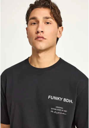 Ανδρικό βαμβακερό t shirt με τύπωμα FBM013 015 04 Black