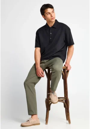 Ανδρικό comfort chino παντελόνι FBM013 014 02 Deep Forest (2)