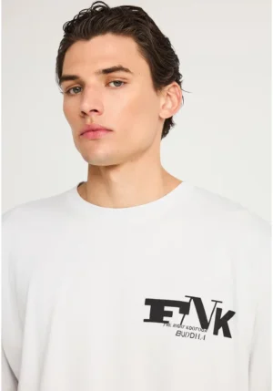 Ανδρικό oversized t shirt με τύπωμα στην πλάτη FBM013 018 04 Mist (4)