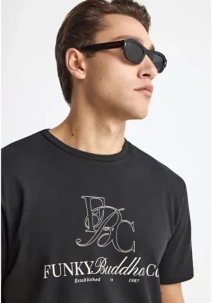 Ανδρικό t shirt με τύπωμα από βαμβάκι FBM013 023 04 Black