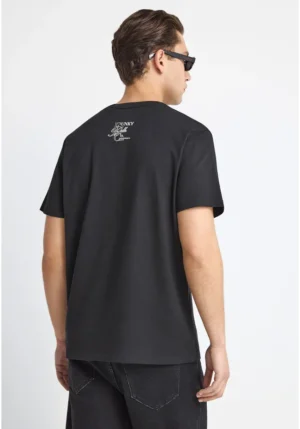 Ανδρικό t shirt με τύπωμα από βαμβάκι FBM013 023 04 Black (2)