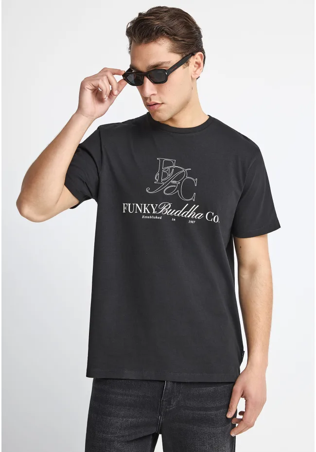 Ανδρικό t shirt με τύπωμα από βαμβάκι FBM013 023 04 Black (4)