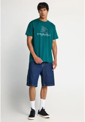 Ανδρικό t shirt με τύπωμα από βαμβάκι FBM013 023 04 Emerald (2)
