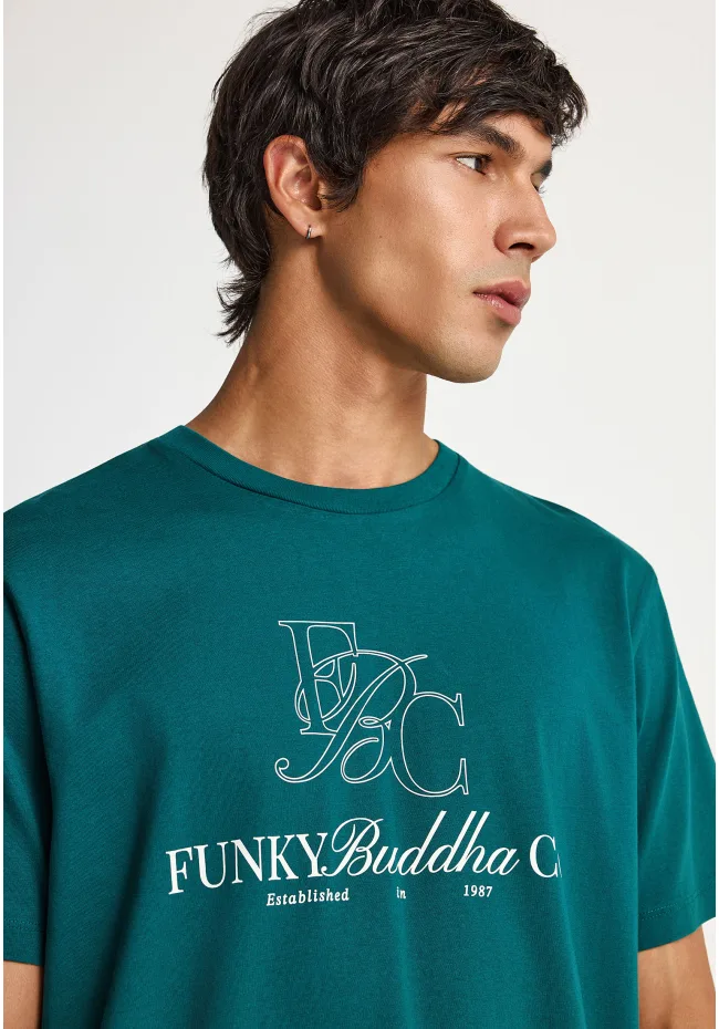 Ανδρικό t shirt με τύπωμα από βαμβάκι FBM013 023 04 Emerald (4)