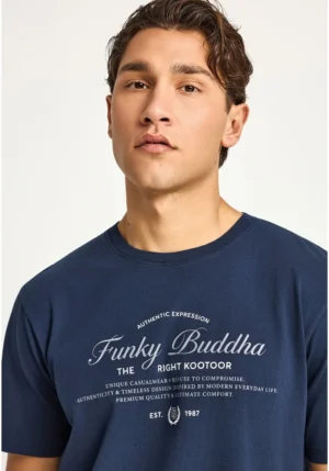 Ανδρικό t shirt με τύπωμα από βαμβάκι FBM013 024 04 Navy (4)