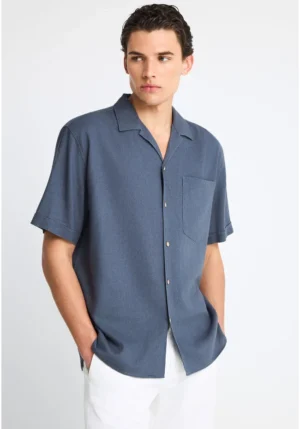 Ανδρικό t shirt με τύπωμα από βαμβάκι FBM013 024 04 Navy (5)
