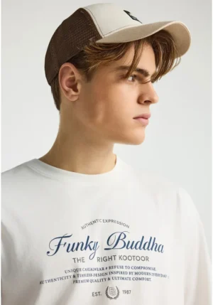 Ανδρικό t shirt με τύπωμα από βαμβάκι FBM013 024 04 Off White (2)