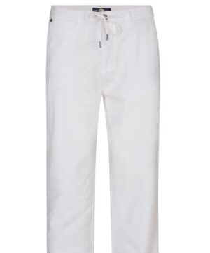 chinos λινό παντελόνι με λάστιχο Tro5950000 White (2)