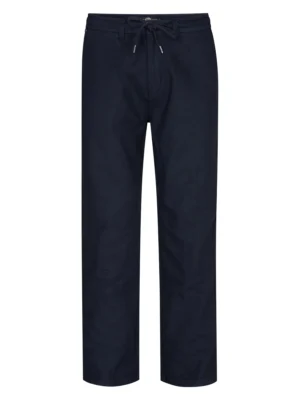 chinos λινό παντελόνι με λάστιχο Tro5955178 Navy (2)