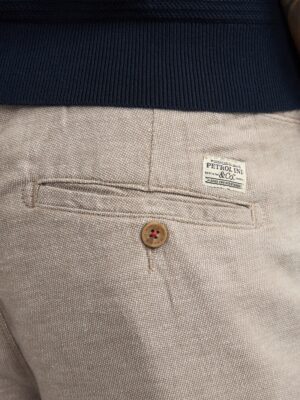 chinos λινό παντελόνι με λάστιχο Tro5957130 Beige (3)