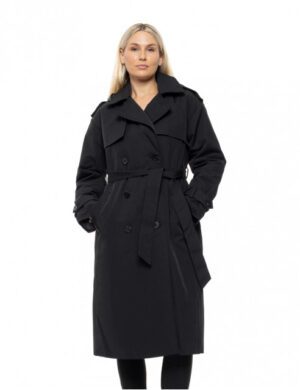 Γυναικεία μακριά καπαρντίνα 54 101 068 Black (2)