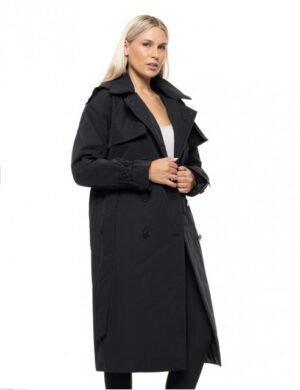 Γυναικεία μακριά καπαρντίνα 54 101 068 Black (3)