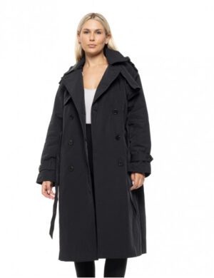 Γυναικεία μακριά καπαρντίνα 54 101 068 Black (4)