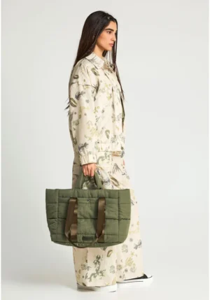 Γυναικεία Tote καπιτονέ τσάντα FBL013 103 10 Khaki