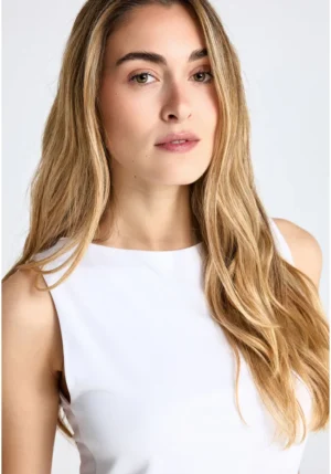 Γυναικείο αμάνικο top από modal FBL013 106 17 White