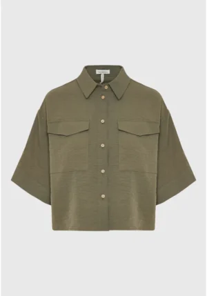 Γυναικείο casual πουκάμισο FBL013 112 05 Khaki