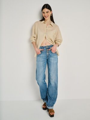 Γυναικείο Jean Παντελόνι Boyfriend Fit Cropped Irene 5 913.060.B3.055 Blue Denim