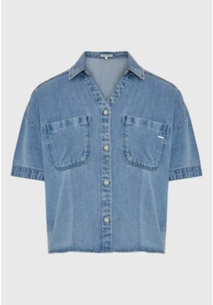 Γυναικείο lyocell πουκάμισο FBL013 120 05 L.T Blue Denim