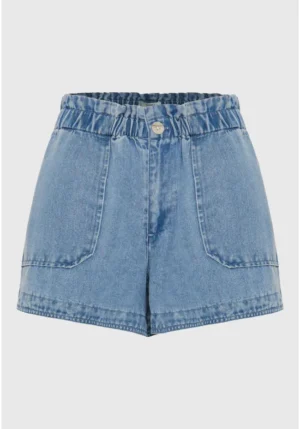 Γυναικείο lyocell σόρτς FBL013 120 03 L.T Blue Denim