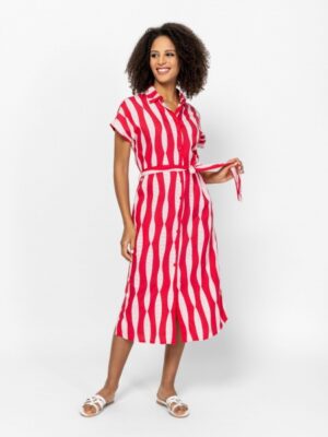 Γυναικείο μακρύ φόρεμα Vaelina50057 Red (2)
