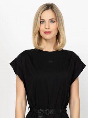 Γυναικείο φόρεμα με ζώνη Vero23020 Black (2)
