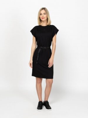 Γυναικείο φόρεμα με ζώνη Vero23020 Black (4)