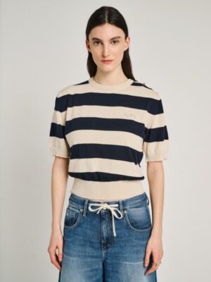 Γυναικείο πλεκτό T shirt Eleanor 63 200.05 Navy (2)