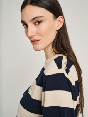 Γυναικείο πλεκτό T shirt Eleanor 63 200.05 Navy (4)