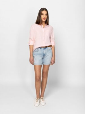 Γυναικείο πουκάμισο λινό Retta40037 L.T Roze (2)
