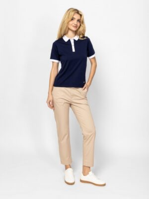 Γυναικείο πόλο t shirt Delozia21018 Navy (2)