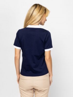 Γυναικείο πόλο t shirt Delozia21018 Navy