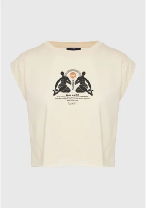 Γυναικείο t shirt από οργανικό βαμβάκι FBL013 127 04 Chalk (2)