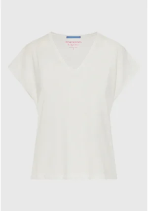 Γυναικείο t shirt με V λαιμόκοψη The basics collection FBL013 111 04 White (3)
