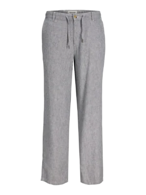 λινό παντελόνι chinos 12295994 Blue Indigo