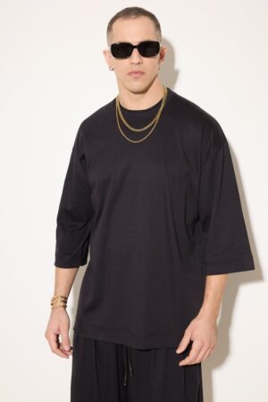 loose fit t shirt 350001Black