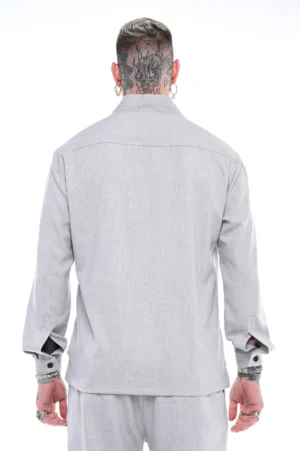 oversize πουκάμισο Halo 902003 Grey (4)