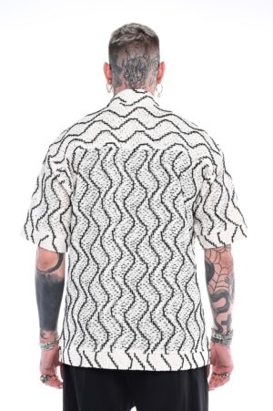 πλεκτό πουκάμισο με μάο γιακά 951102 White (4)