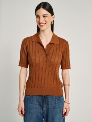 polo πλεκτό T shirt Kate 63 201.05 Terracotta